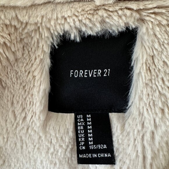 Forever 21 Faux Shearling Vest | Size M - Picture 3 of 3